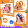 6Pcs Rotating Fidget Ring Set Quiet Silicone Sensory Finger Spinner Anti-Anxiety Stress Relief Toy For Adults  Office Home