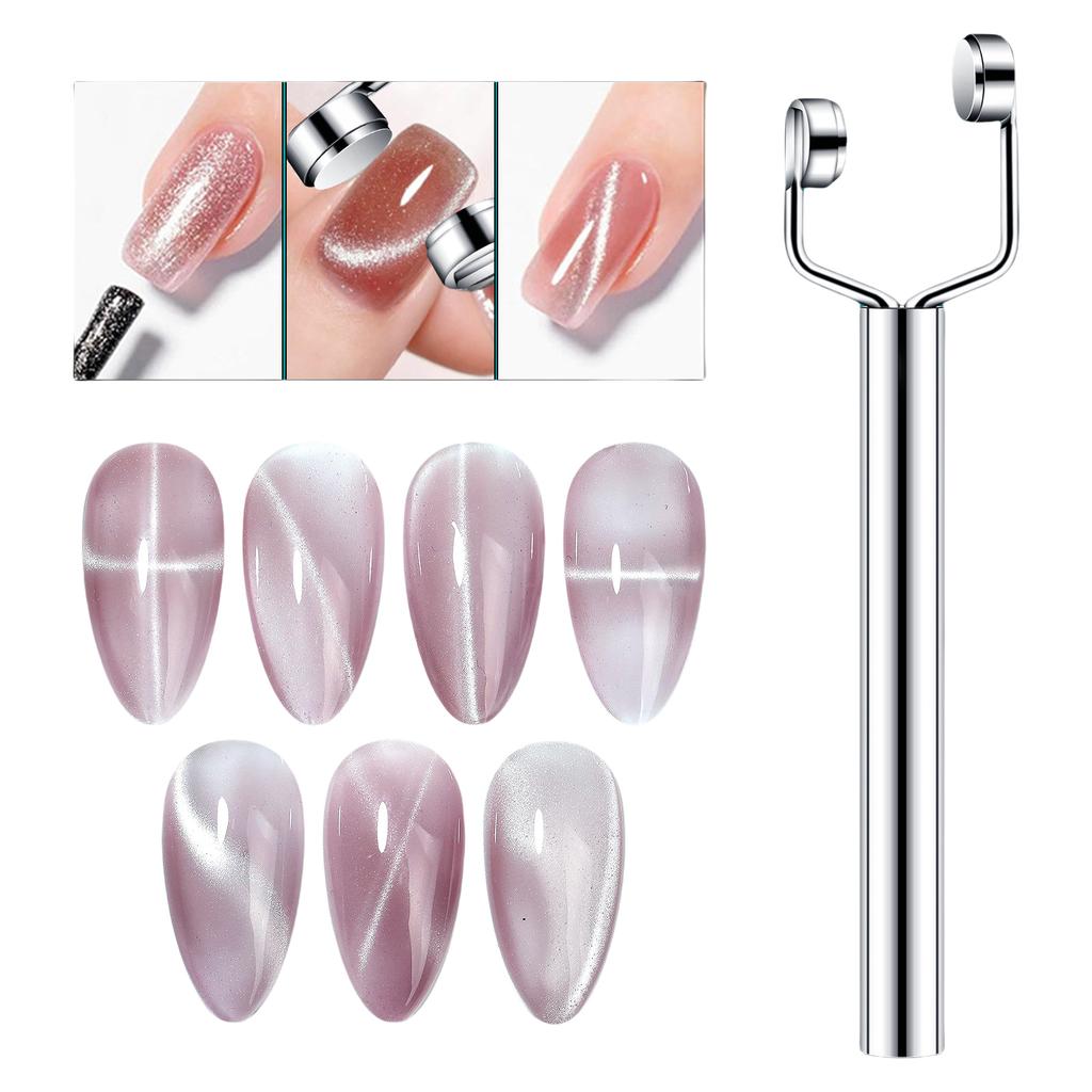 Y Shape Nail Magnet Pens,Magnetic Nails Polish Magnet Wand for Nails Cats Eye Nail Design Tools Nail Art Accessories