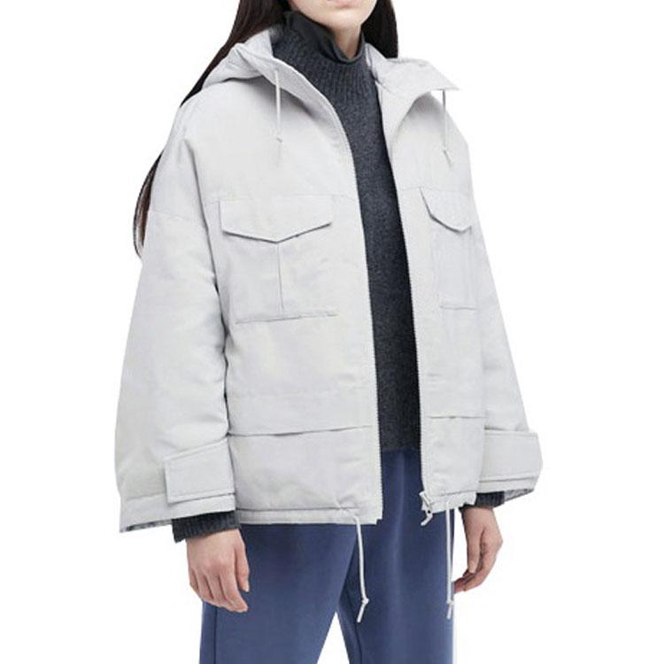 Uniqlo X White Mountaineering Collaboration Duck Down Low Saturation Down Jacket Women Jacket Light-Gray 443185-02