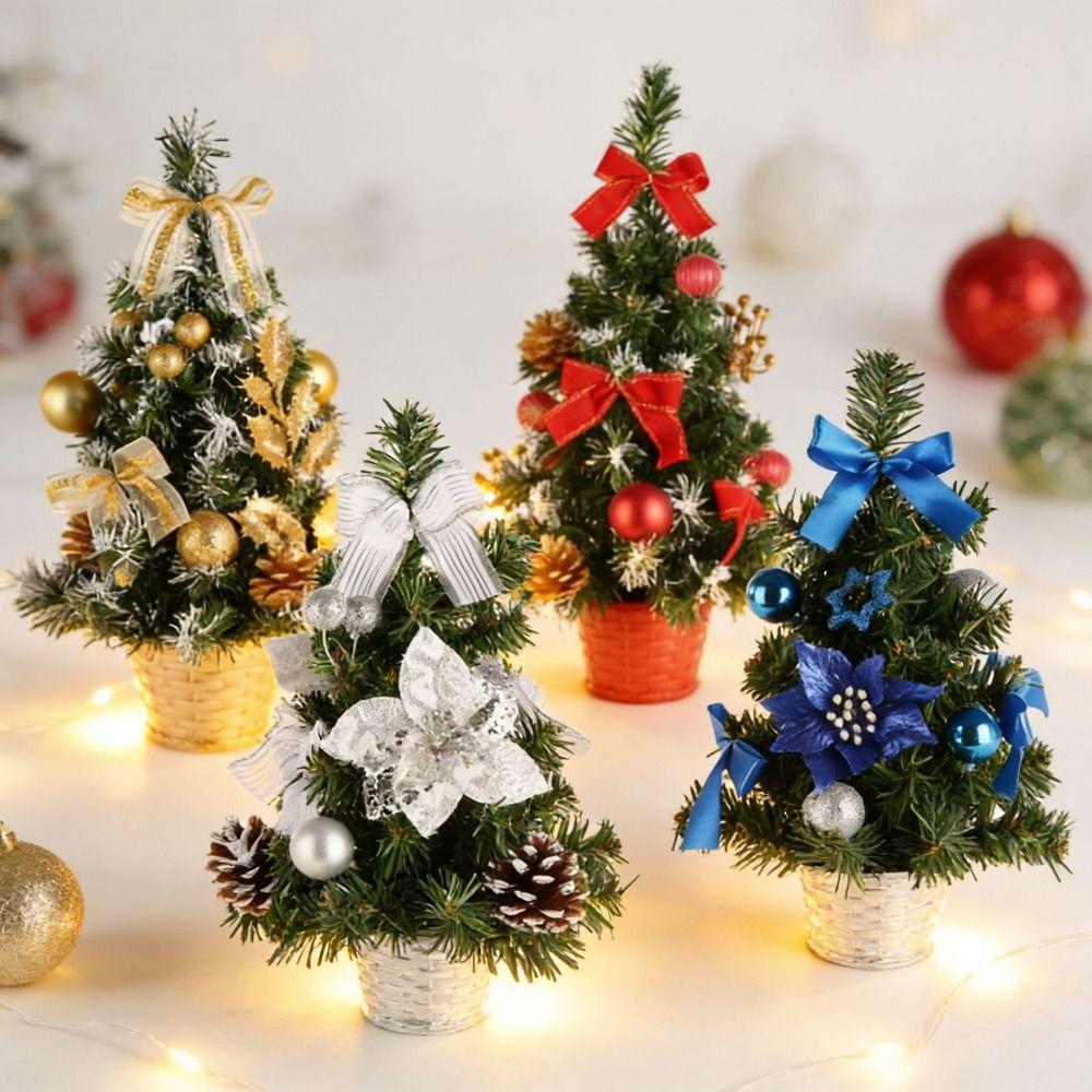 Mini Home Bedroom Party Decorations 20cm Children DIY Handicraft New Year Gift Artificial Tree