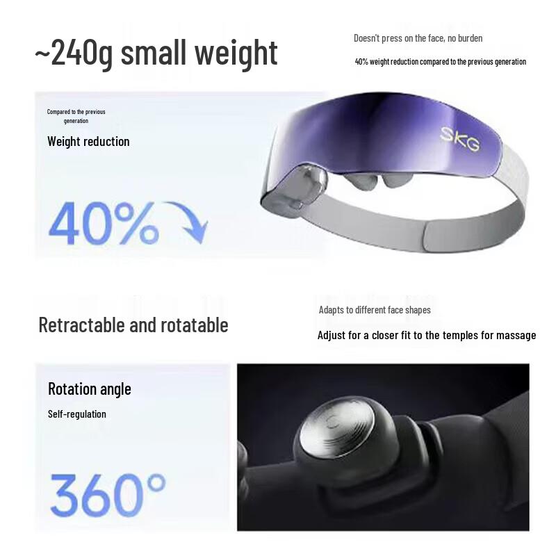 SKG K5 Ultra Eye Massager with Bluetooth Music CN plug (adapter included)