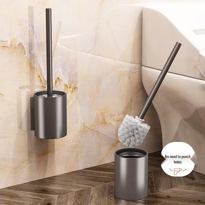 Wall-Mounted Toilet Brush with Holder
