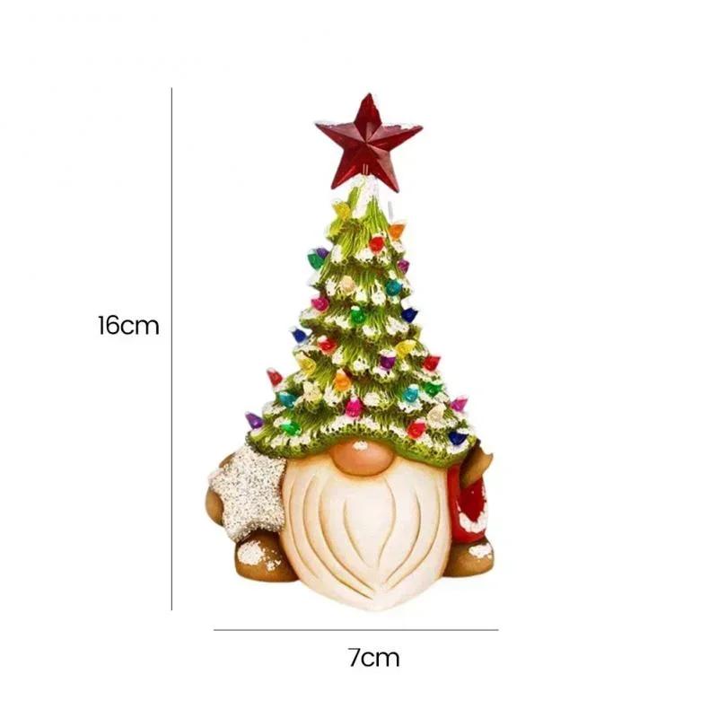 Newest Christmas Decoration Resin Old Man Figurines Statue Ornaments Creative Dwarf Miniatures Desktop Decoration Crafts
