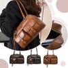 Women Multi Pockets Shoulder Bag with Pendant Vintage Armpit Bag PU Leather Casual Soft Handbag Travel Shopping Date Handbag