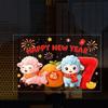 2D Flat Print Happy New Year Window Stickers Large Size 5D Window Glass Decor  Family Holiday