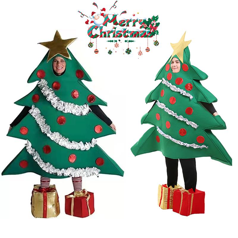 Tree Christmas Cosplay Costume Funny Clothes Suit Xmas Fancy Dress Adults Party