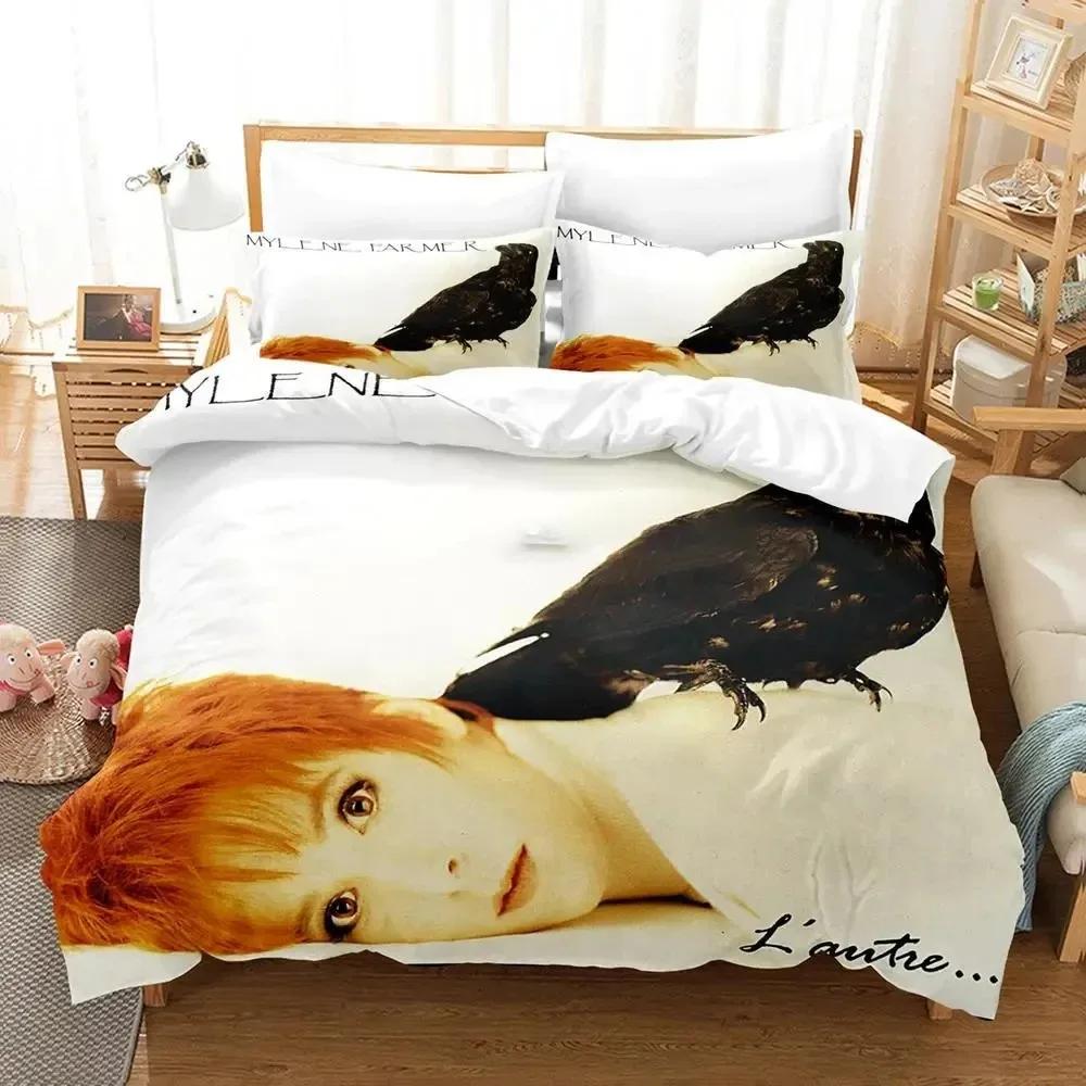 

Single Mylene Farmer Beding Set For Bedrom Soft Modern Bedspreads Comefortable Children Kids Soft Duvet Cover Comfortable Quilt Cover And Pilowcase 120*200cm Single