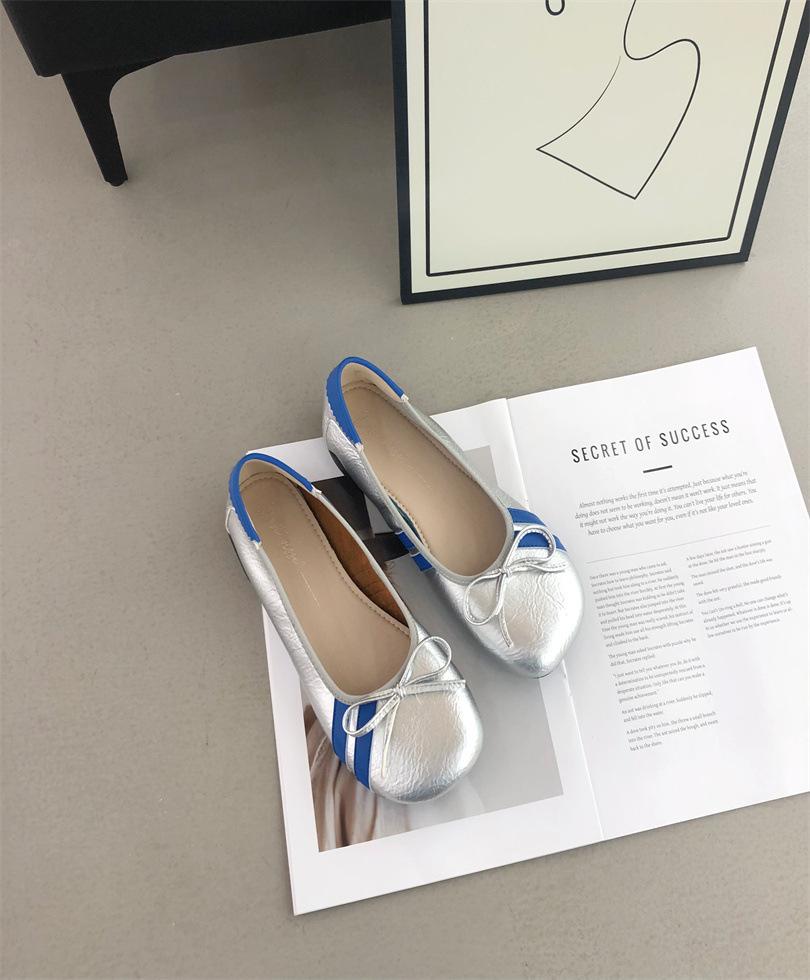 Flat-bottomed French Evening Breeze Bow Mary Jane Single Shoes Women's 2025 New Soft-soled Beanie Shoes