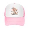 Watercolor Wolf Head Trucker Hat Adjustable Mesh Baseball Cap for Unisex Women Outdoor