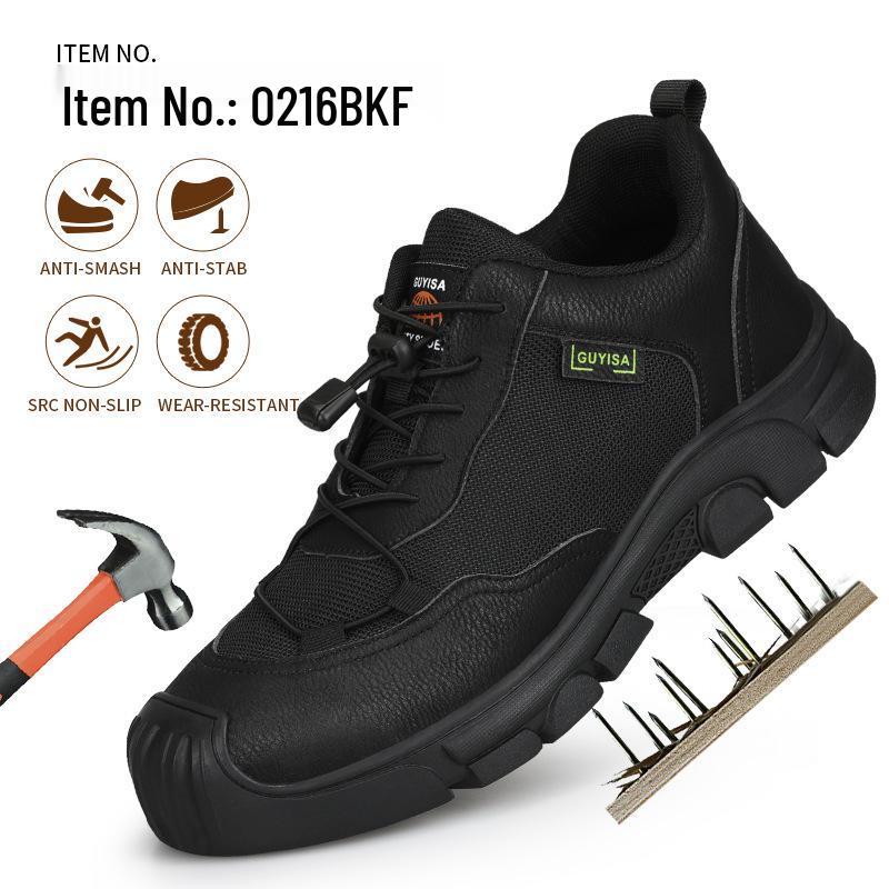Men s Safety Work Shoes: Anti-Smash, Anti-Puncture, Comfortable, Soft, Wear-Resistant, Anti-Slip, Protective Footwear