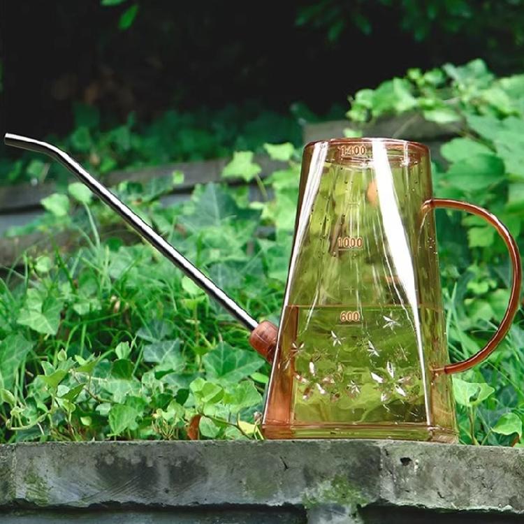 1400ml Gießkanne für Pflanzen im Freien mit langem Ausguss Edelstahl Große Gießkanne für Gartenblumen Pflanze
