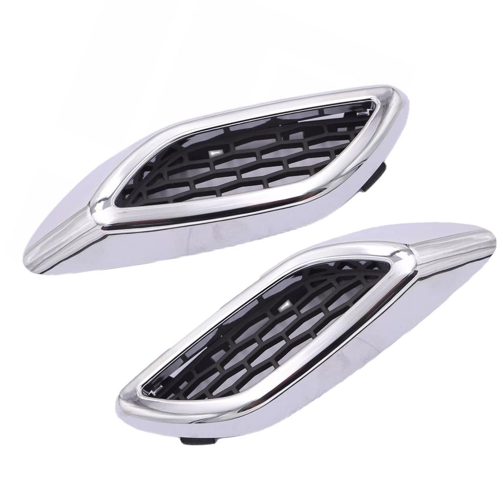 2xFront Chrome Fender Side Air Vent Grille Trim Molding For Maserati For Levante