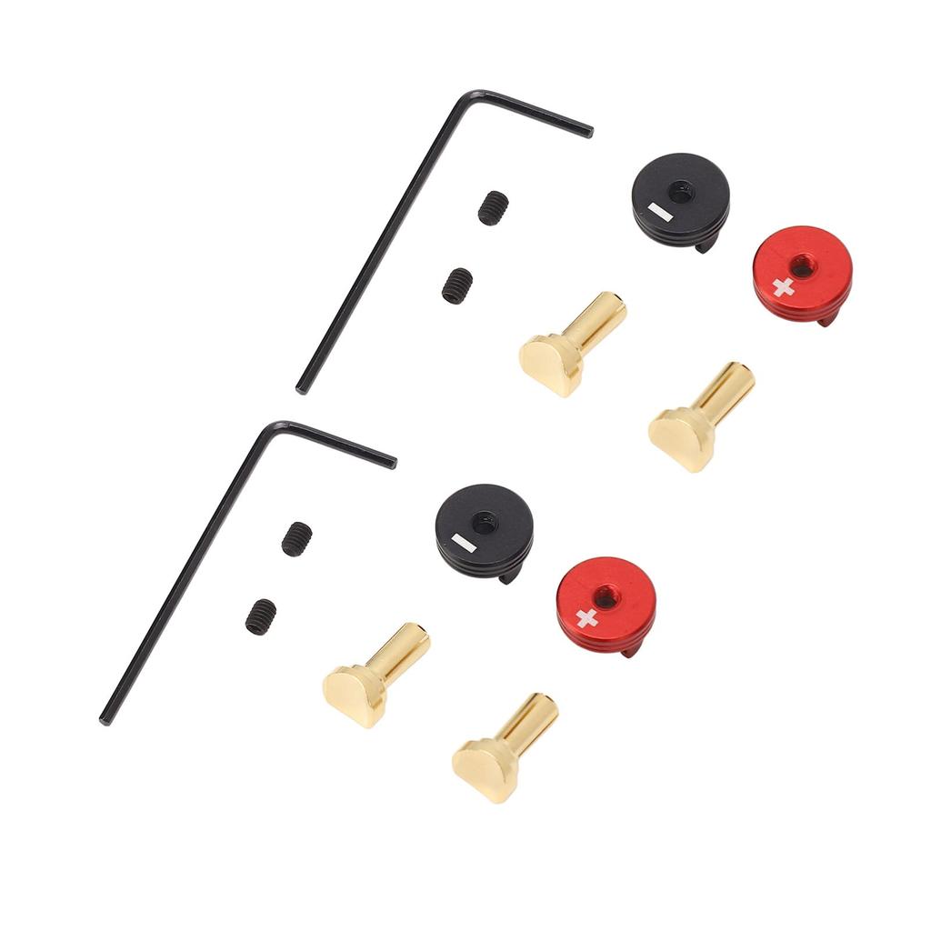 4PCS RC Battery Heatsink Plugs Grips Set Aluminum 4.0mm Banana Plug Connectors Grips Mount for Off