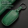 Leather Car Key Cover Case Protection Shell Keychain For Ford Fiesta Focus Fusion Mustang F-150 Mondeo Ecosport Kuga Edge Escape