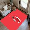 Football Player Action Floor Rug Office Rug Suitable for Entryway Outdoor Foyer Dining Room Anti-slip Rug Decorate Offices