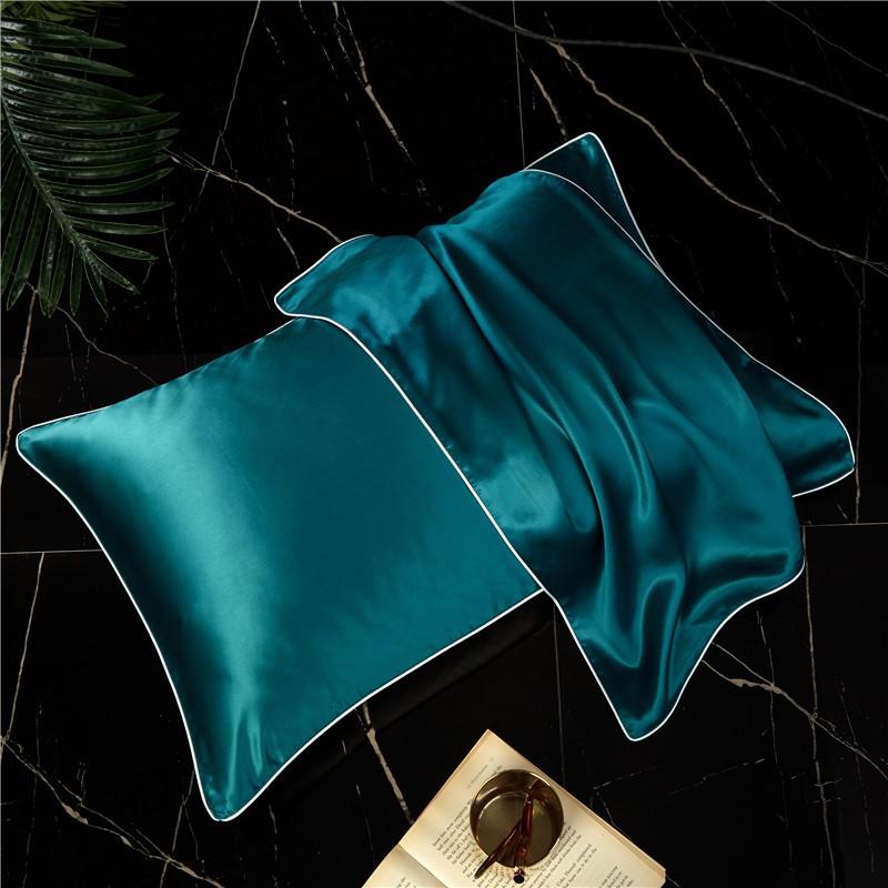 19 Momme Pure Silk Pillowcase Single Side Solid Color Mulberry Pillow Cover Bed