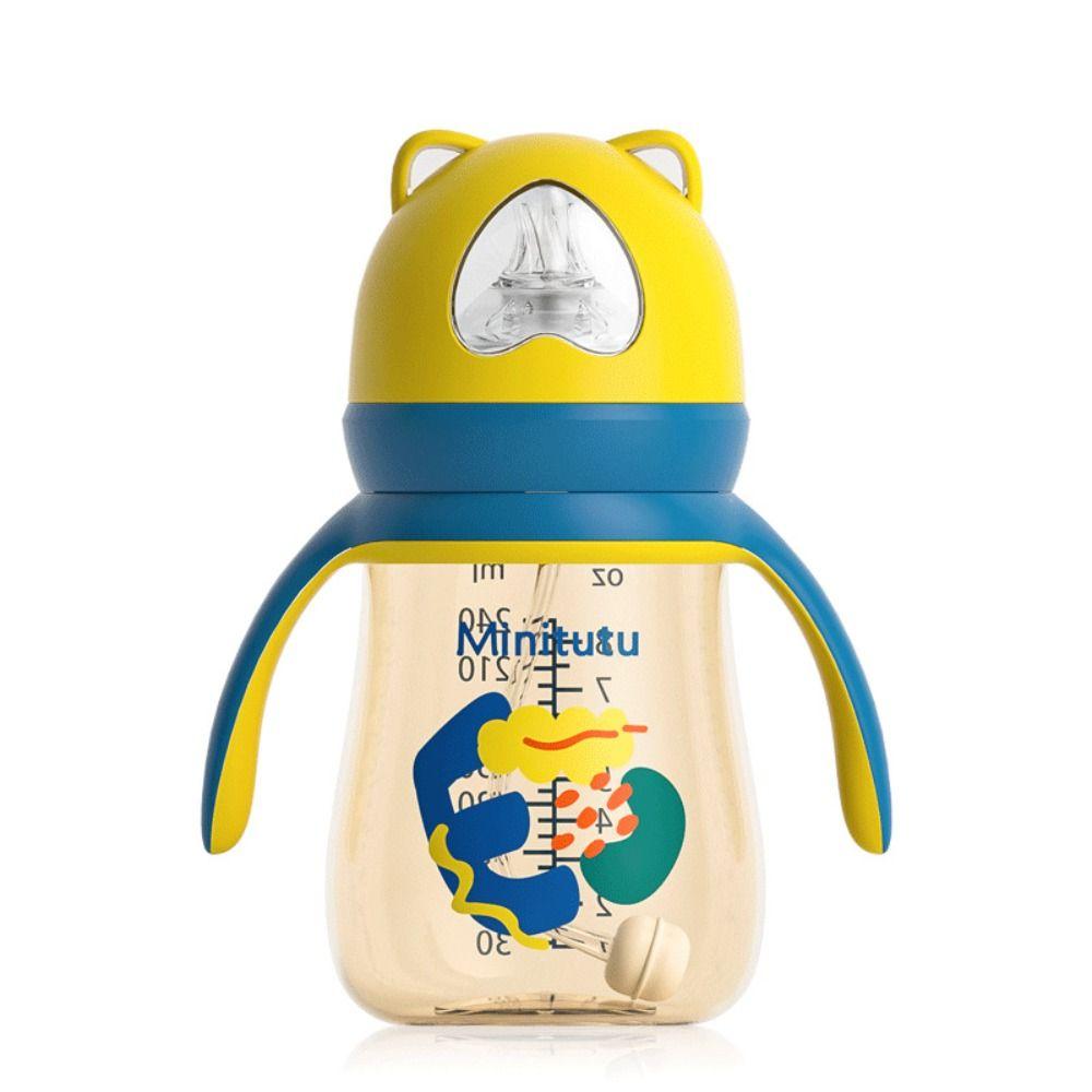 High capacity Feeding Bottle Anti-Slip Handle Newborns Baby Bottle Cute Baby Bottle Baby Items