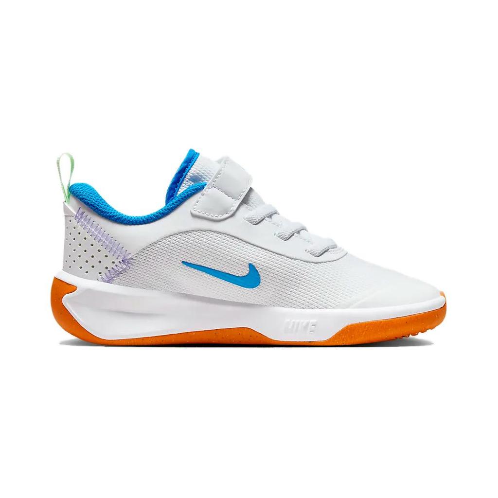 Nike Omni Multi-Court PS White Photo Blue Kids Sneakers Vapor-Green Total-Orange DM9026-107