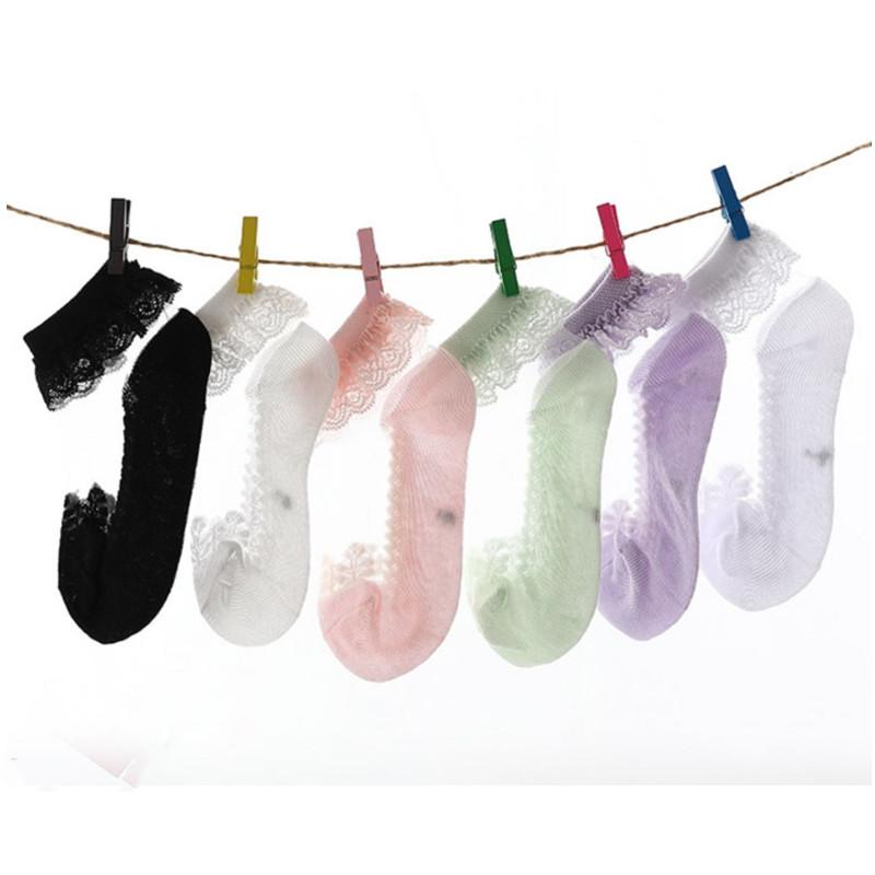 1Pair Baby Cotton Socks Lace Socks Princess Breathable Socks Summer Soft Ruffled Socks