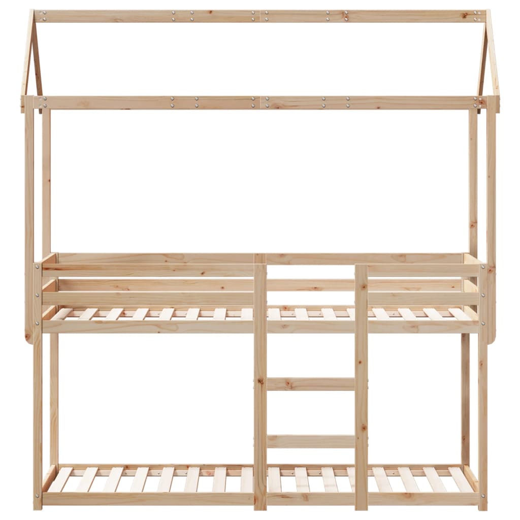 Bunk Bed Without Mattress 90 X 190 Cm Solid Pine Wood