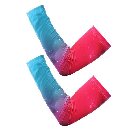 

1 пара летних нарукавников Ice Silk с защитой от ультрафиолета, дышащие, нескользящие, эластичные, для мужчин и женщин, для езды на велосипеде, рыбалки, длинные, охлаждающие нарукавники