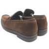 Great Salvatore Ferragamo loafers Gancini SilverMetal Brown Suede leather mens 6.5 Used