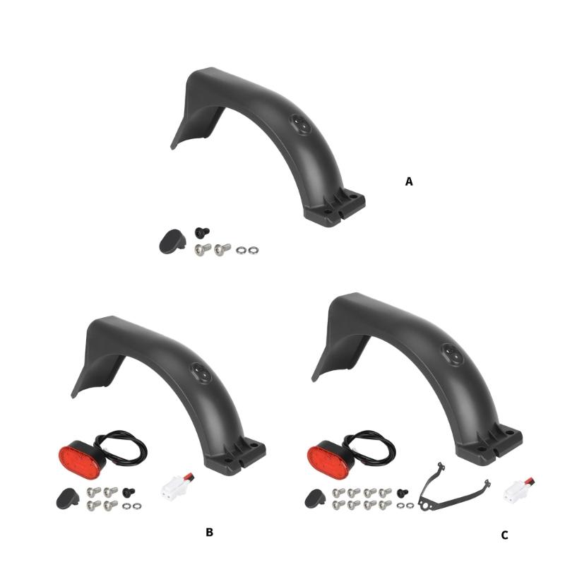 Waterproof Scooter Rear Tire Wheel Mudguard Widened Mud Guard with Tail Light for Electric Scooter Parts Enduring