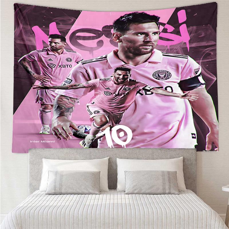Messi's Pink Tapestry Hanging for Bedroom,Livingroom, Playroom,Decor Art Room Wall Tapestry Holiday and Birthday Gifts