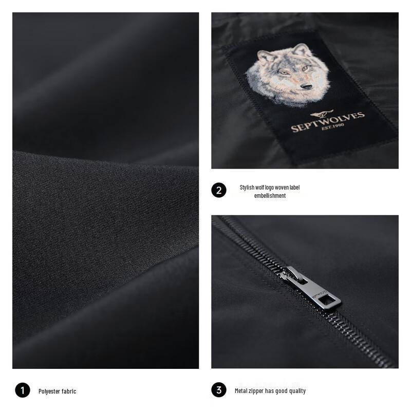 SEPTWOLVES Men's Stand Collar Jacket