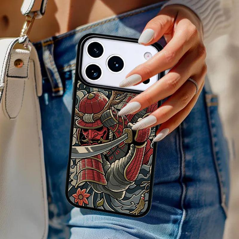 Japan Samurai Art Phone Case For iPhone 17 Air 14 15 13 12 Max Cover For Apple 14 15 16 16e 11 Pro Max Plus
