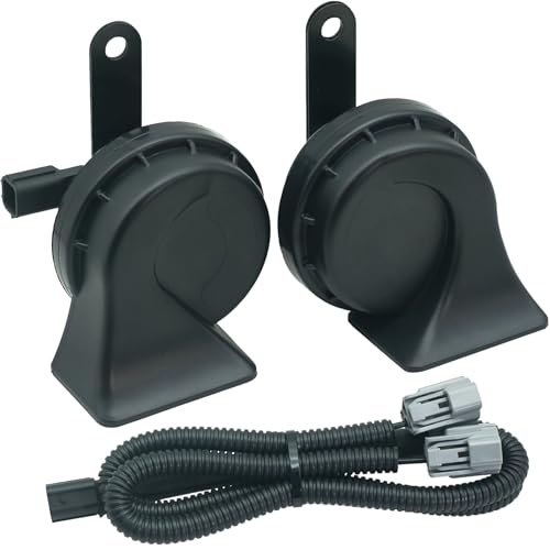 

NEOGET Автомобильный сигнал Honda с двухсторонним разветвителем, комплект проводки для двойного сигнала, громкий 12-вольтовый высокий и низкий двойной автомобильный сигнал 120 дБ, соответствует требованиям техосмотра