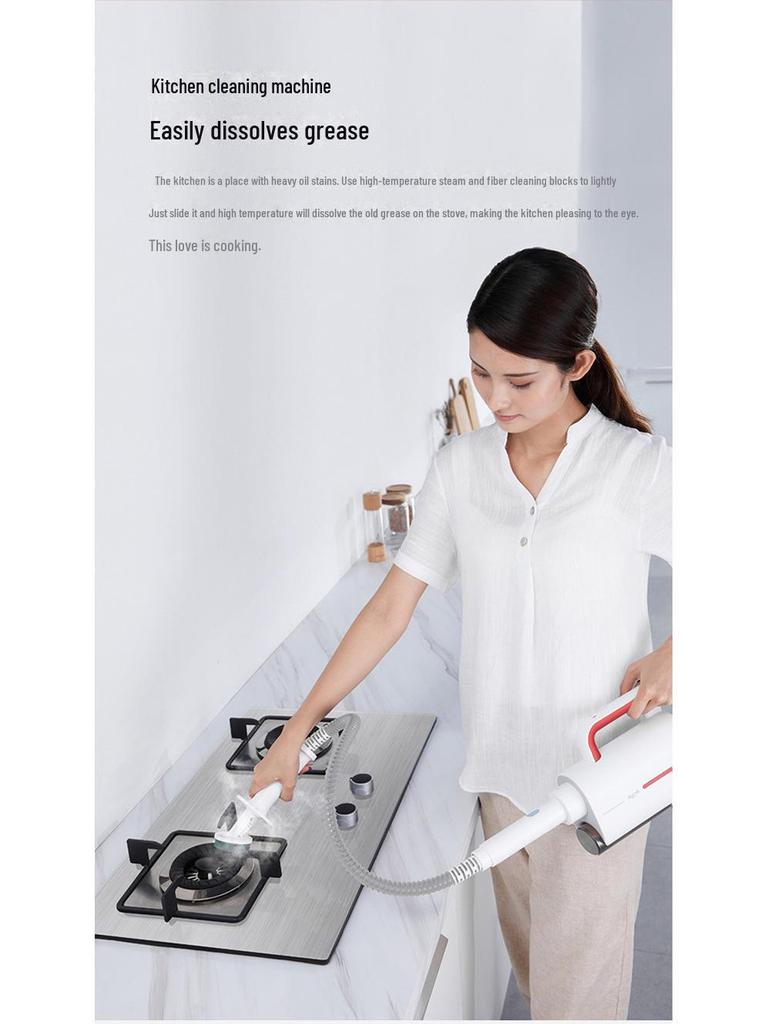 Deerma Electric Handheld Steam Mop: High-Temperature, Multi-Function Cleaning Tool for Home