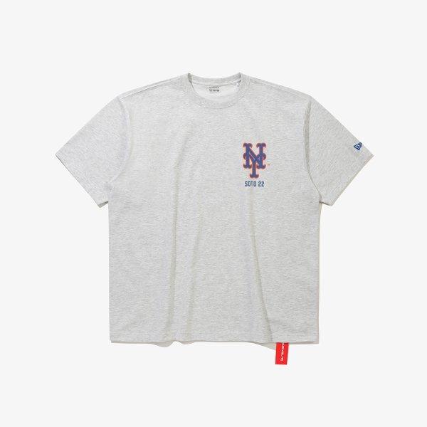 New Era Mlb New York MeTs Player SignaTure T shirT heaTher Gray 15147524