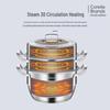 Corning VISIONS 30cm 3-Layer Stainless Steel Steamer