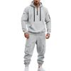 Men's Winter Fleece Multi-pocket Zipper Sweatshirt Suit Personalized Casual Hoodie Suit