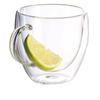 Insulated Double-Walled Glass Cup with Handle - Transparent Milk, Water, Coffee, Tea Cup