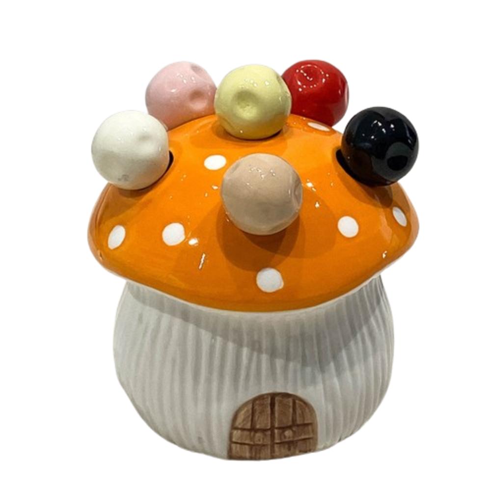 3D Stainless Steel Fruit Fork Ceramic Dessert Salad Fork Mushroom Fruit Sweets Forks  Picnics