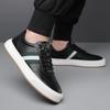Fashion New Thick Soled Casual Leather Board Shoes Men Outdoor Walking Shoes Comfy Lightweight Oxford Shoes Breathable Vulcanized Shoe