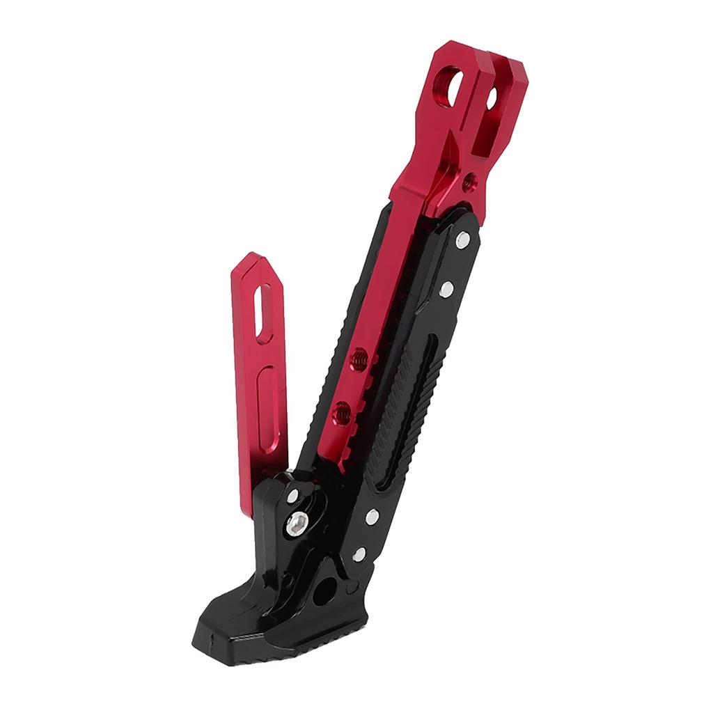 Motorcycle Frame Horizon Bracket Aluminum Alloy Adjustable Kickstand Side Stands B0503(Red)