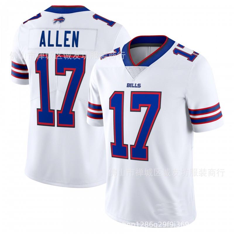 Buffalo Bills 17 Josh Allen Football Trikot Herren Sport Training Spiel Shirt Blau