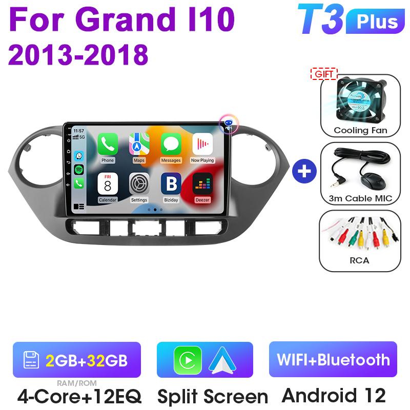 2 Din Android 12 Car Radio For Hyundai Grand I10 2013-2018 Multimedia Video Player GPS 4G Carplay Auto Stereo RDS DVD Head Unit