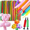 99pcs 10.24inch Colorful Long Latex Balloons With Balloon Pump DIY Manual Class Magic Twisting Balloon ZSY