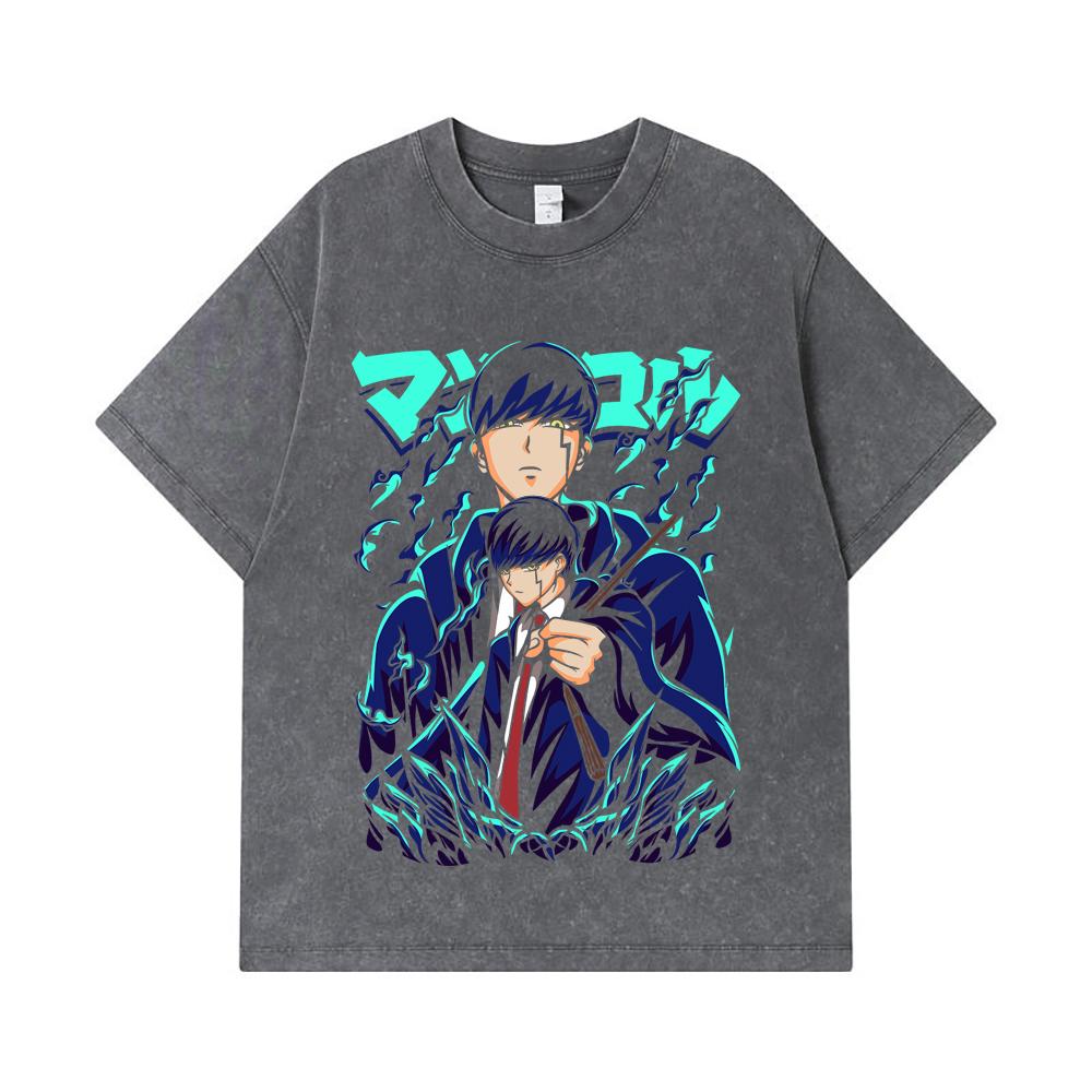 275 GSM Washed T-shirts 100% Cotton Mashle V2 Mash Print Unisex Heavy Cotton T Shirt