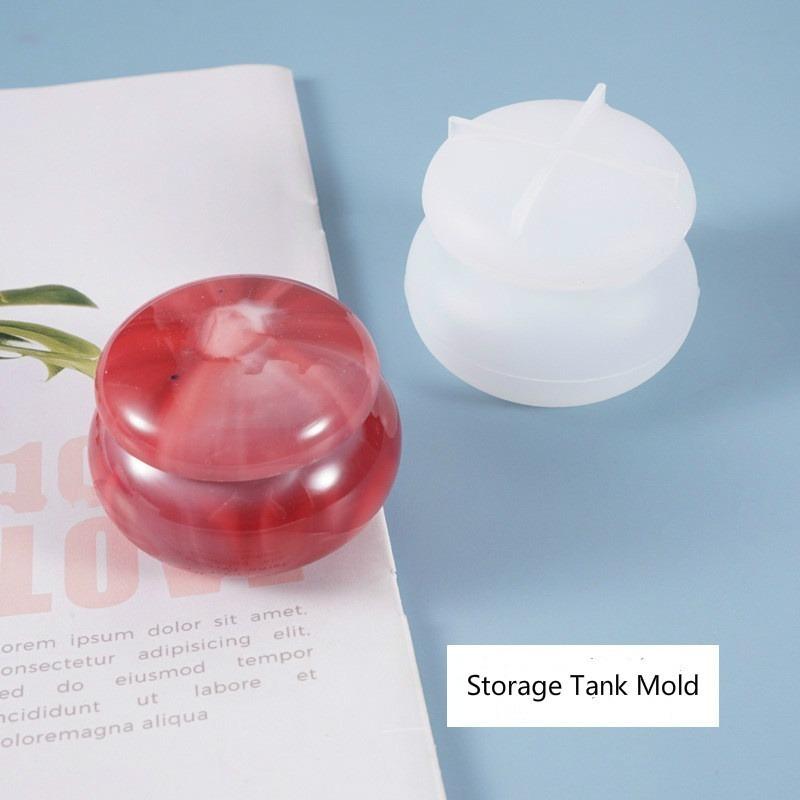 Transparent Silicone Mould Resin Decorative Craft DIY Storage Tank Mold Epoxy Resin Molds for Jewelry Silicone Mould LS