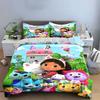 Cartoon Girl and Cats Bedding Bedding Duvet Cover Set Duvet Cover Pillowcases (1 * Duvet Cover 2 * Pillowcases, Without Duvet Insert)