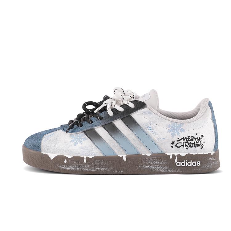 

Adidas VL COURT 2.0 Leather Cushioning Abrasion Resistant Cushioning, Wear Resistant Low top Skateboard Shoes Unisex HQ1802(Team651-) 41⅓