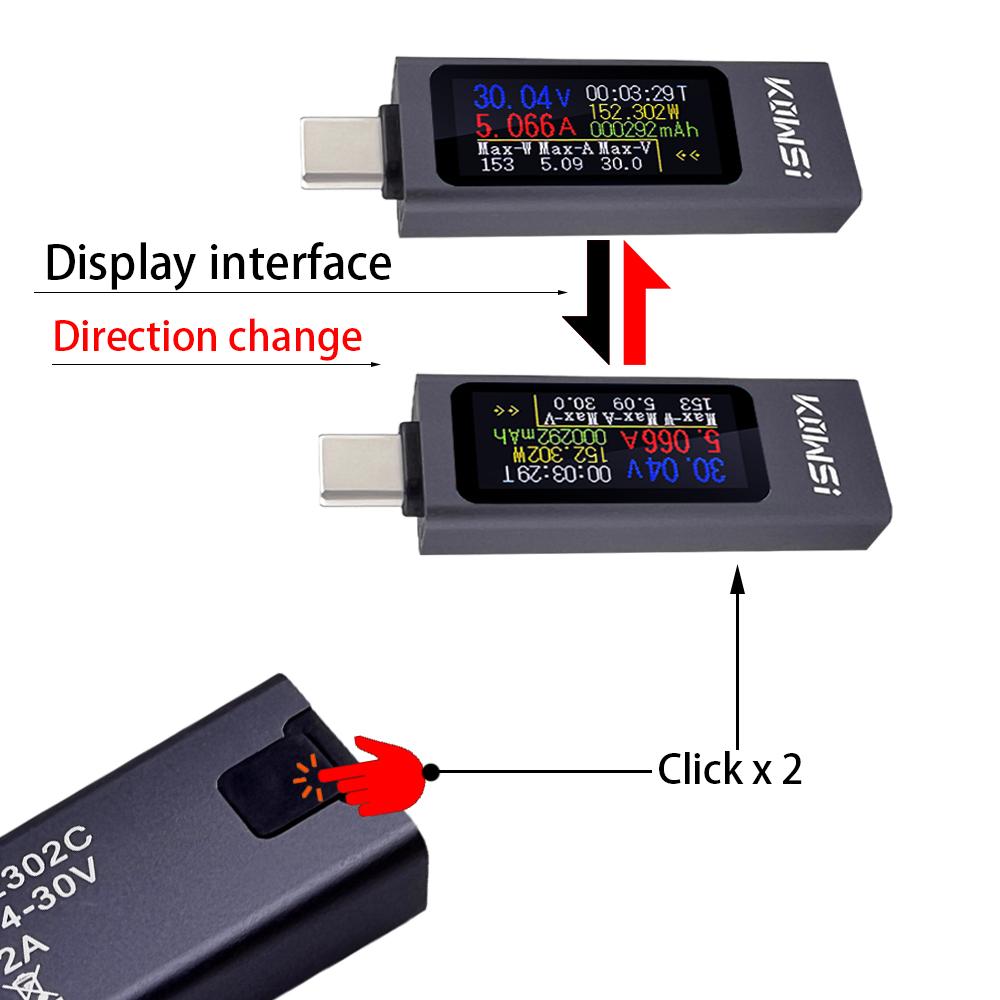11 in 1 Colour Type-C Tester DC Digital Voltmeter Amperimetro Current Voltage Meter Amp Volt Ammeter Power Bank Charger indicat