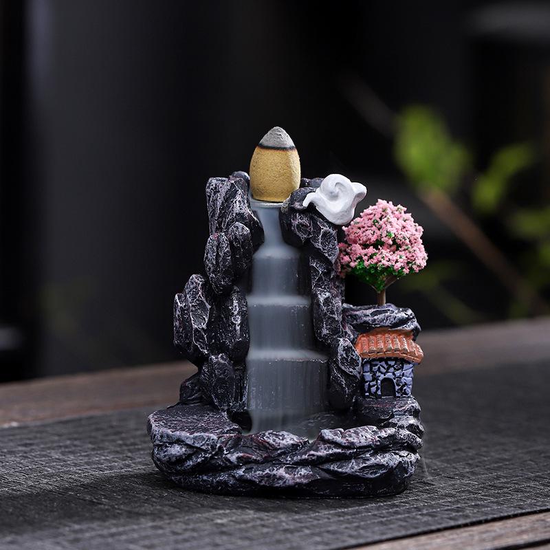 Creative Resin Backflow Incense Burner for Home or Office Decor