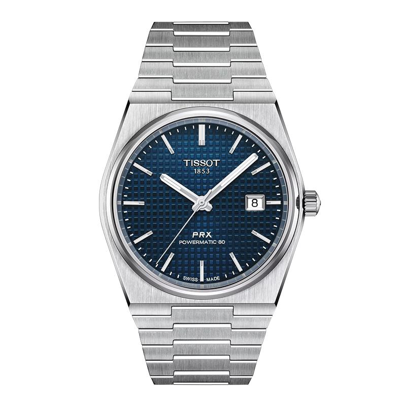 TISSOT PRX Automatic Mechanical Movement Men's Watches Watch Blue Dial Stainless Steel Watchband T137.407.11.041.00-