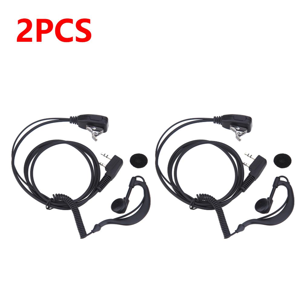 10-1pcs 2 PIN PTT MIC Interphone Earphone Earpiece Walkie Talkie Headset with Microphone for Baofeng UV5R BF-480/490/320/V6
